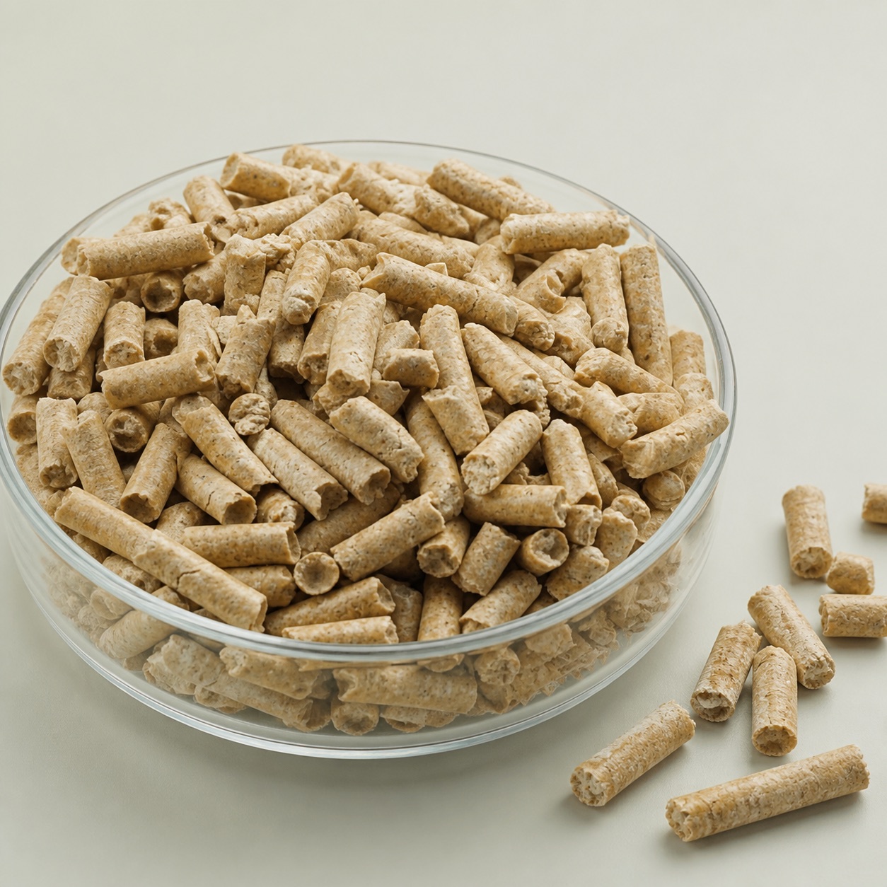 Vital wheat gluten pellets for aquafeed